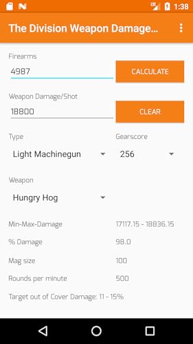 TD-Agent Weapon Damage Calculator