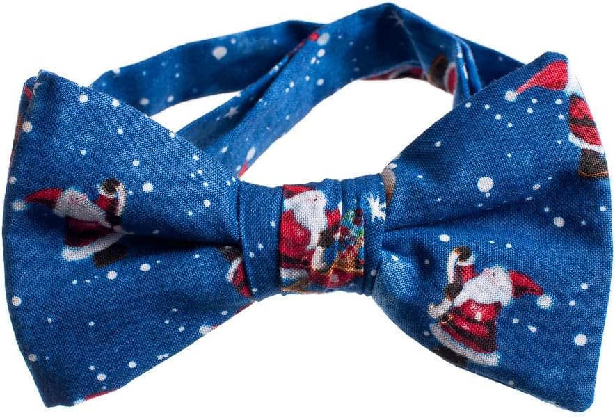 Mens Pre-tied Bow Tie Christmas Santa Claus, Snowman, Floral, Holly Berry Classic Designs