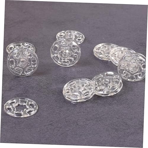 Miniatura 2 de Botones invisibles para abrigo, 100 broches de camisa de 0.591 in, botones de resina para costura de bricolaje