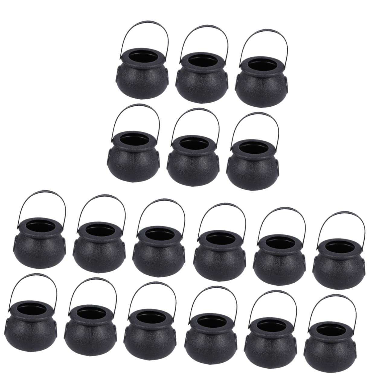 PRETYZOOM 30 Pcs Kettle Mini Pumpkin Black Cauldron Figure Mini Jar Trick or Treat Bowl Kids Witch Cauldron Pots Pumpkin Treat Bucket Mini Cauldron Black Container Child Candy Black Bucket