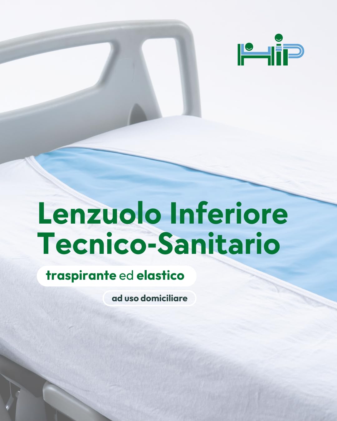 HIP Telo Scivola, Telo Ad Alta Scivolosità per Spostamenti Sicuri Degente, Ausilio per Degenza Domiciliare e Supporto per Caregiver, Riduce Attrito Degente e Letto, Riduzione Rischi, Bianco