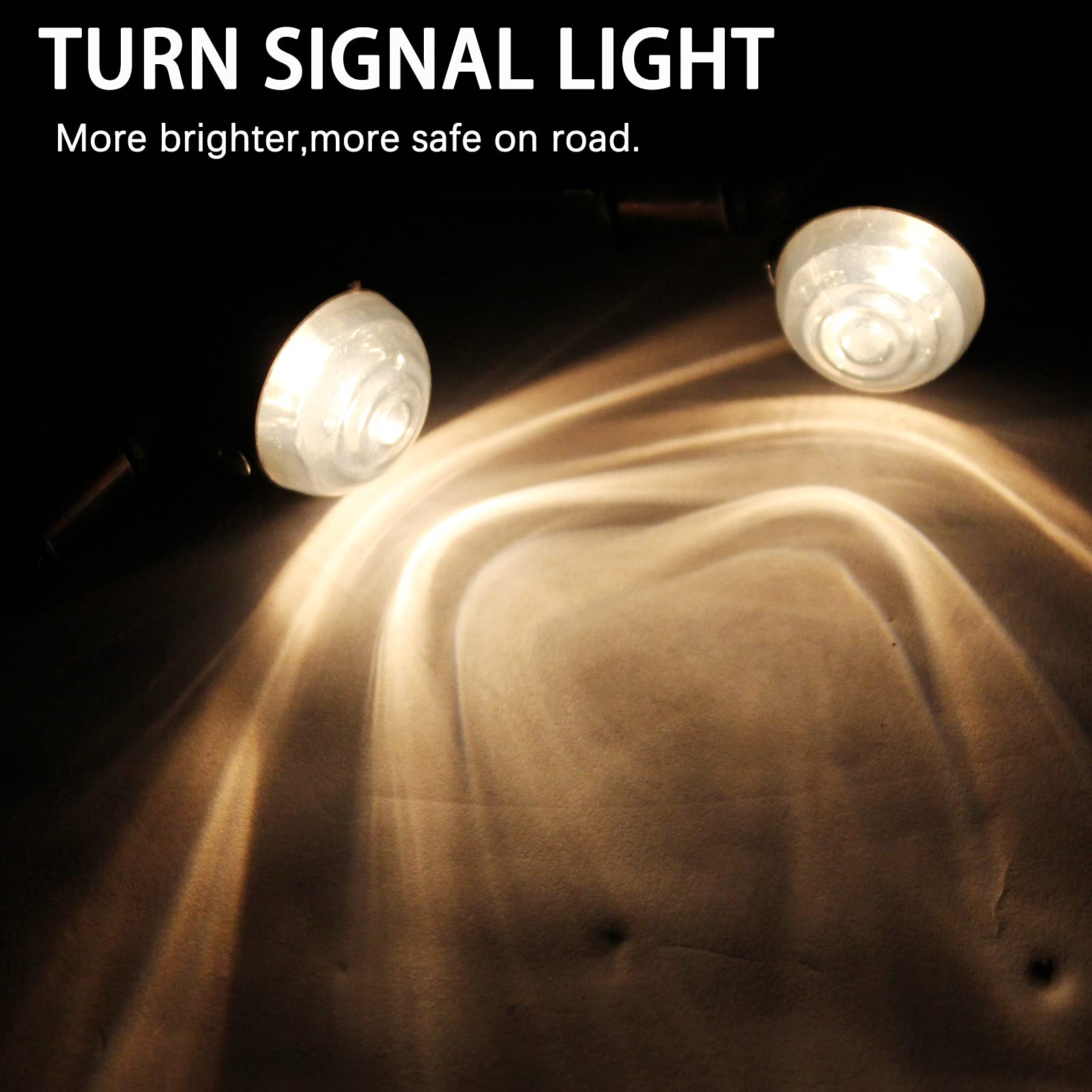 Black Motorcycle Amber Bullet Blinker LED Blinker Signals Turn Tail Light 2set E - Foto 9