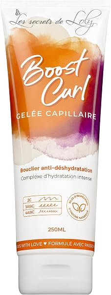 Les Secrets de Loly – Boost Curl – Gelée coiffante Hydratation & définition des boucles – Cheveux ondulés, bouclés et frisés – 97% d'origine naturelle – 250 ml - 1