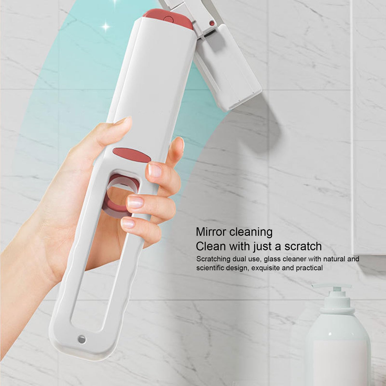Mini Serpillère Pliable Avec Raclette - 3 Têtes éponge, Essorage Automatique, Pour Salle De Bain, Cuisine, Voiture