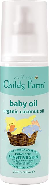 Childs Farm | Baby Oil 75ml | Organic Coconut Oil | Suitable for Dry, Sensitive & Eczema-prone Skin