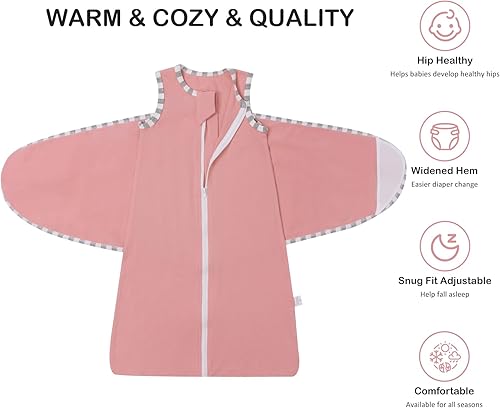 Miniatura 2 de Manta para bebé con cremallera de 2 vías, 100% algodón, suave y cómoda, saco de dormir para bebé, 1.0 TOG