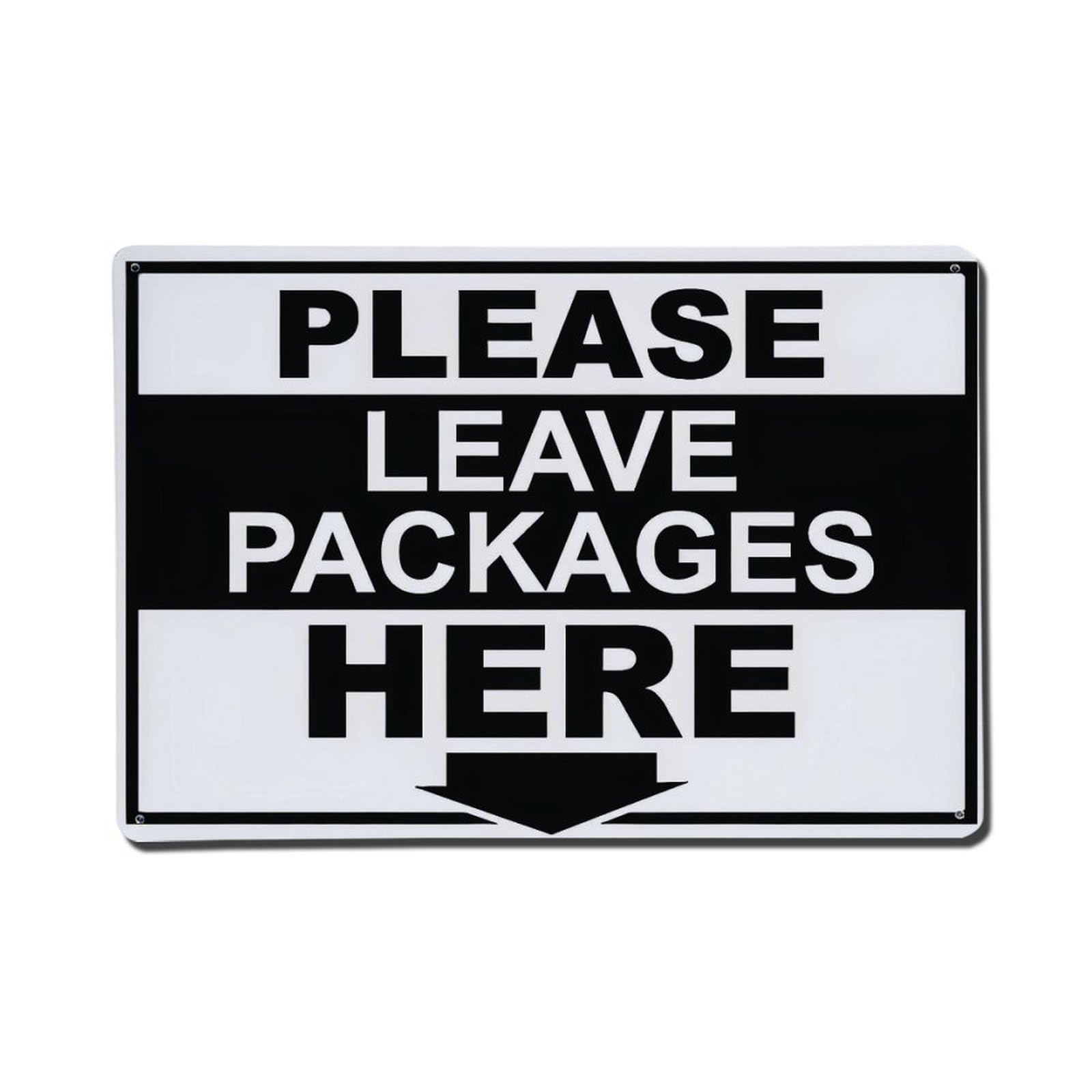 Ldfuieksufg Style Please Leave Packages Here Notice Sign Vintage Aluminium Metal Sign, Retro Wall Decor For Home, Bar, Garage & Farmhouse 20X30cm