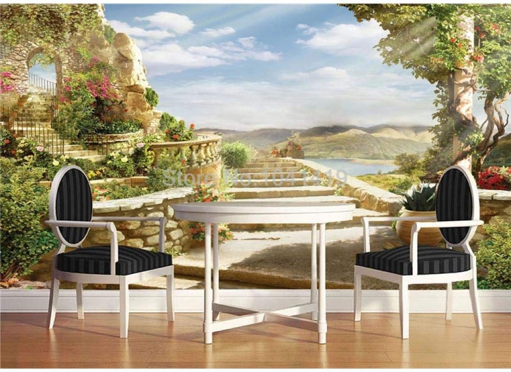 Papier peint paysage de jardin européen peinture 3d haut de gamme