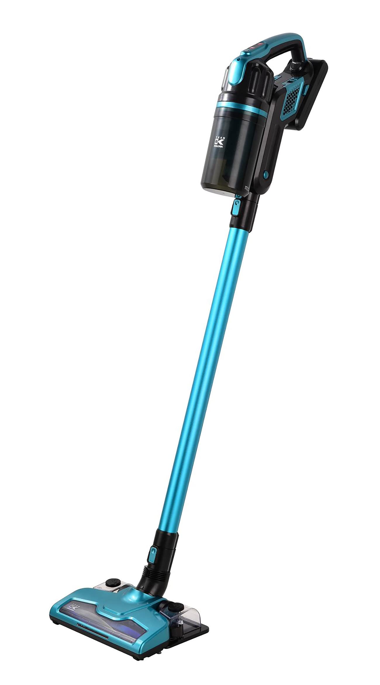 Team Kalorik TKG SKV 1006 Cordless Stick Vacuum Cleaner in handheld mode, showing the main unit with a nozzle attached.