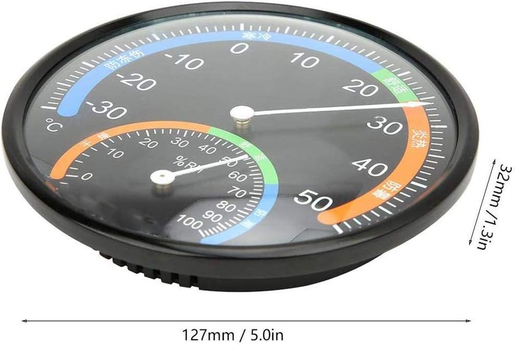 Room Thermometer Wall Thermometer - Hygrometer Indoor Outdoor for Patio,Temperature Humidity Humidor