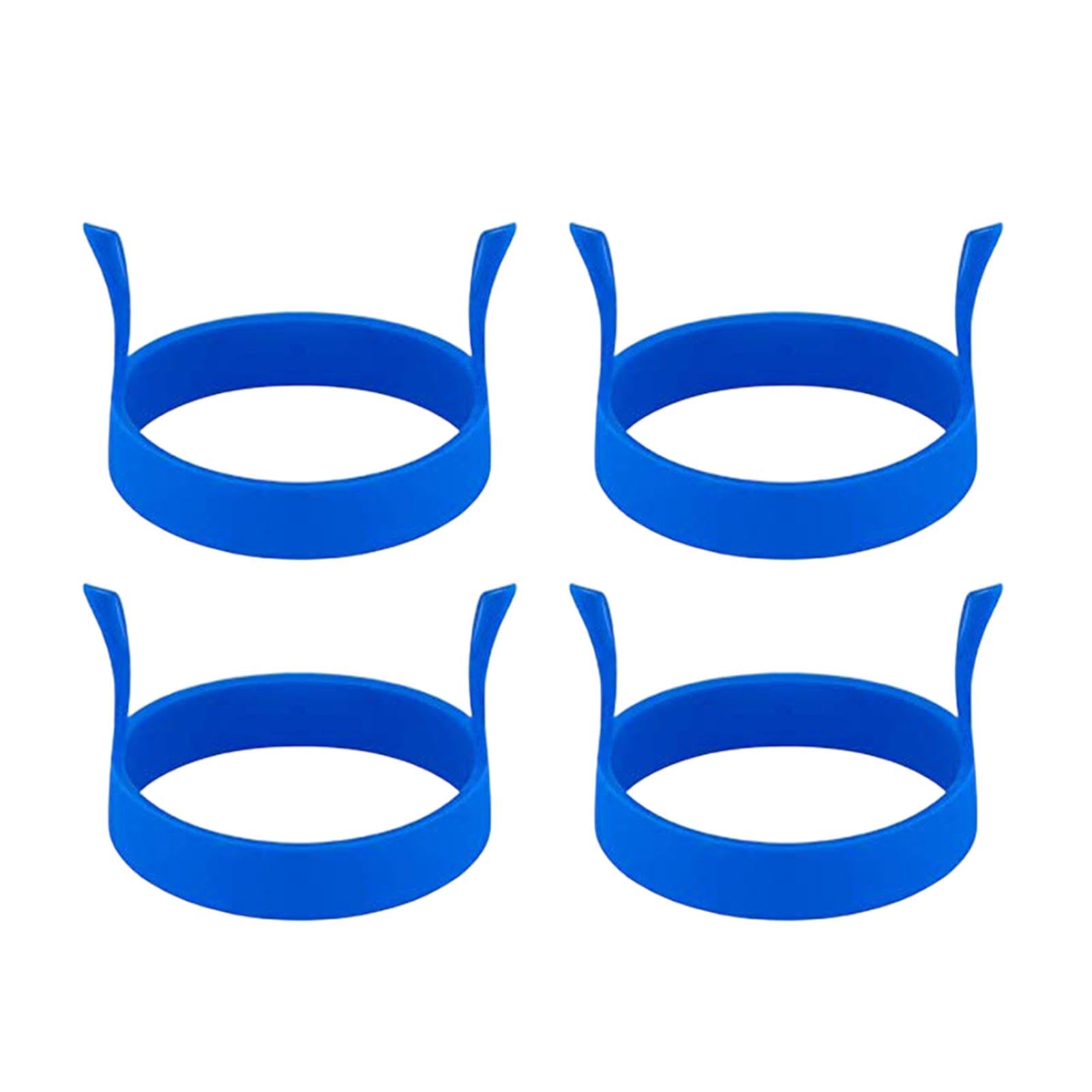 Anelli per uova in silicone, 4 rotondi per uova, in silicone per piastra | strumento da cucina per pancake, muffin, colazione, , per cottura uova