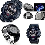 警察官 自衛隊 入学祝 G-SHOCK Crazy Colors 200m防水 デジタル プラベルトウォッチ メンズ向（GD-120CS-1 GD-120CS-6 GD-120MB-1） (GD-120MB-1（ミリタリーブラック）)