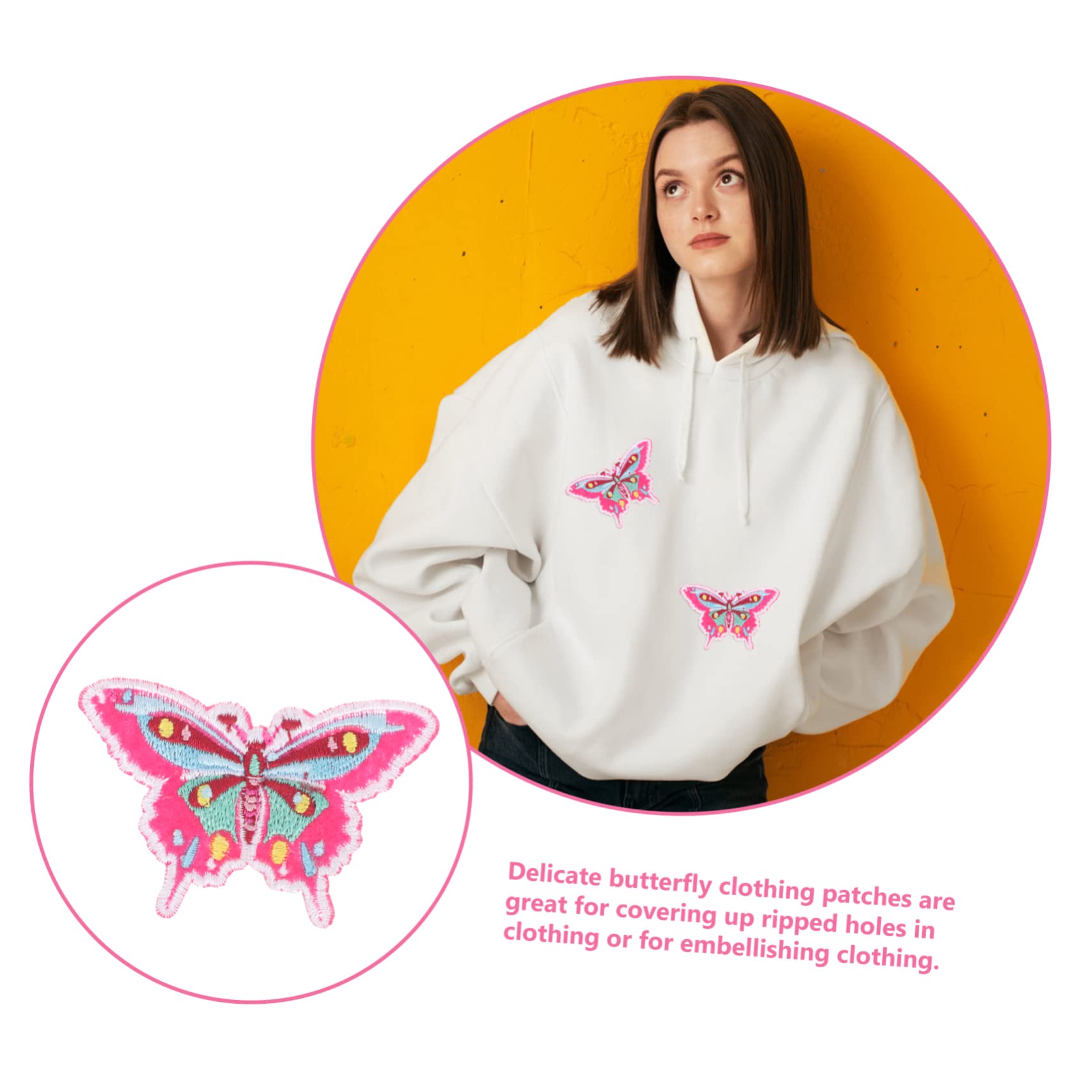 HOMSFOU 5 Set Patches Adorabili Forma Per Abbigliamento Applicazioni Ricamate Per Cucito E Decorazioni Fai Da Te Per Riparazioni E Personalizzazioni Vestiti 20 Pezzi*5