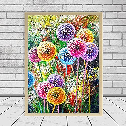 Diamond painting pissenlit coloré 80x180cm broderie diamant kit complet pour décoration murale
