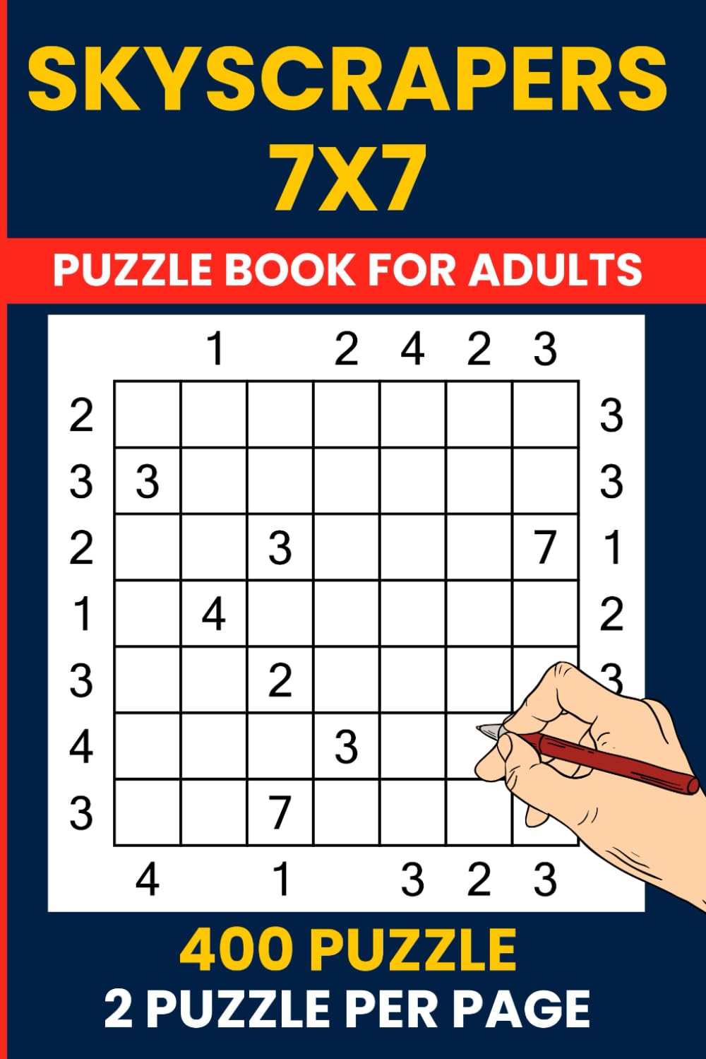 400 Skyscrapers Logic Puzzles: 7x7 Grid - Solutions Included