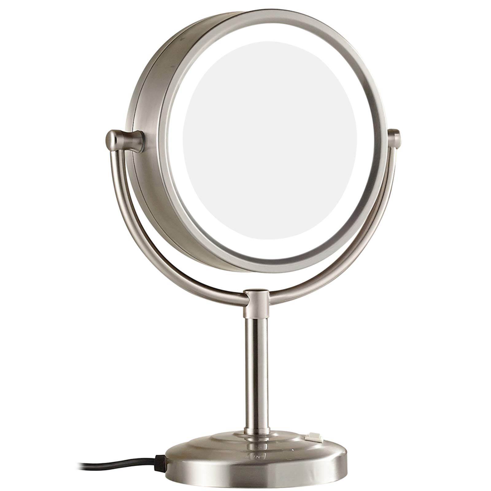 Miroir salle de bain LED grossissant pour maquillage et soins