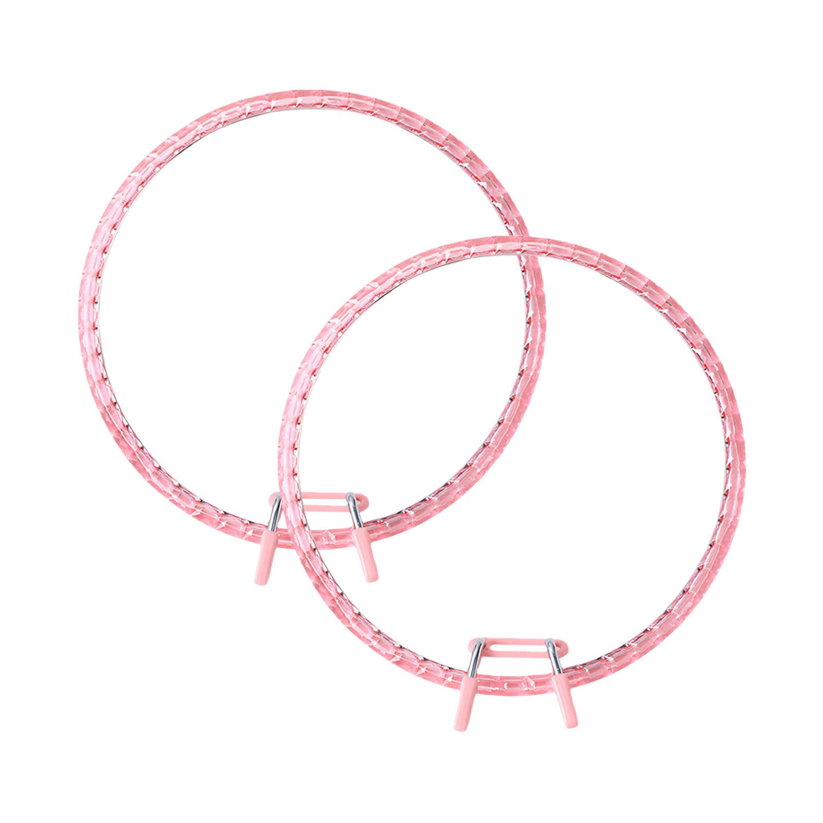 Veltros A 2Pcs Round Stitching Frames With Spring Mechanism For Needlework Crafting Craft Hoop For Sewing