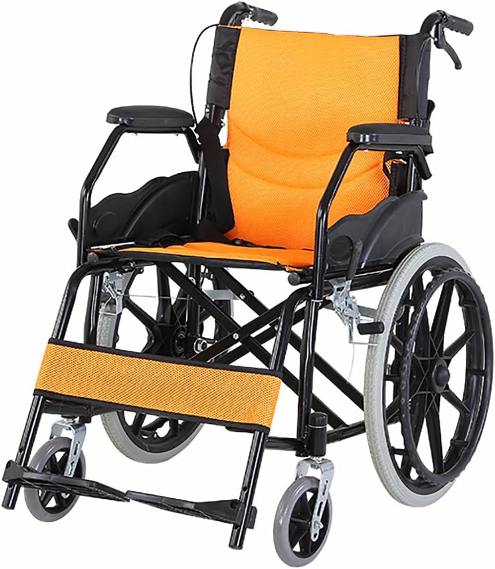 折りたたみ車椅子 ブラックオレンジ Amazon.co.jp: 折りたたみ車椅子軽量旅行車椅子特別な車椅子最大耐荷重