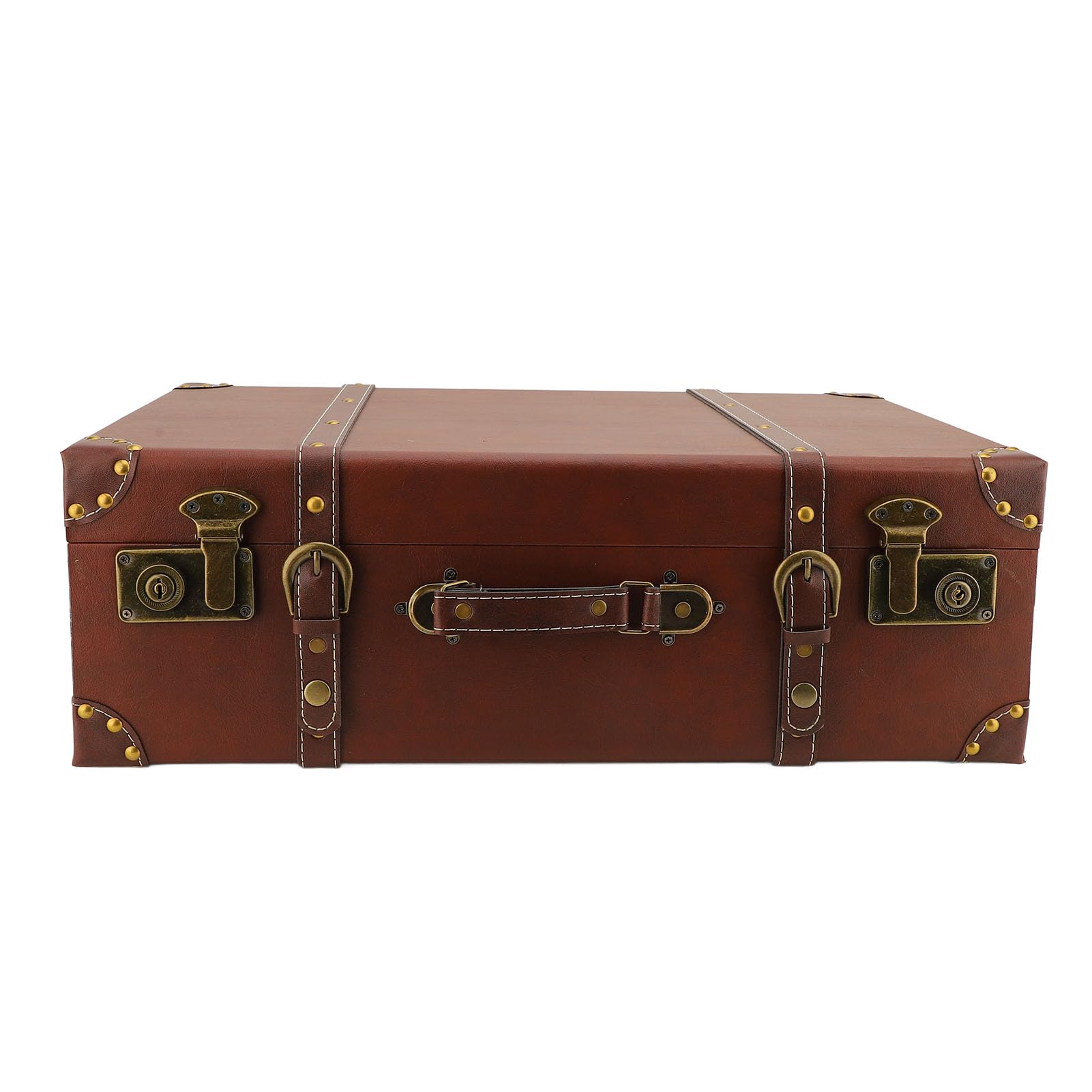 CHICIRIS Vintage-Retro-Koffer aus Holz mit Einzigartigen Legierungsschlössern für Zuhause, Reisen, Ausgehen, Mini-Aufbewahrungsbox für Familien