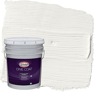 Glidden One Coat 5 gal. Commercial White/White Semi-Gloss Exterior Paint with Primer
