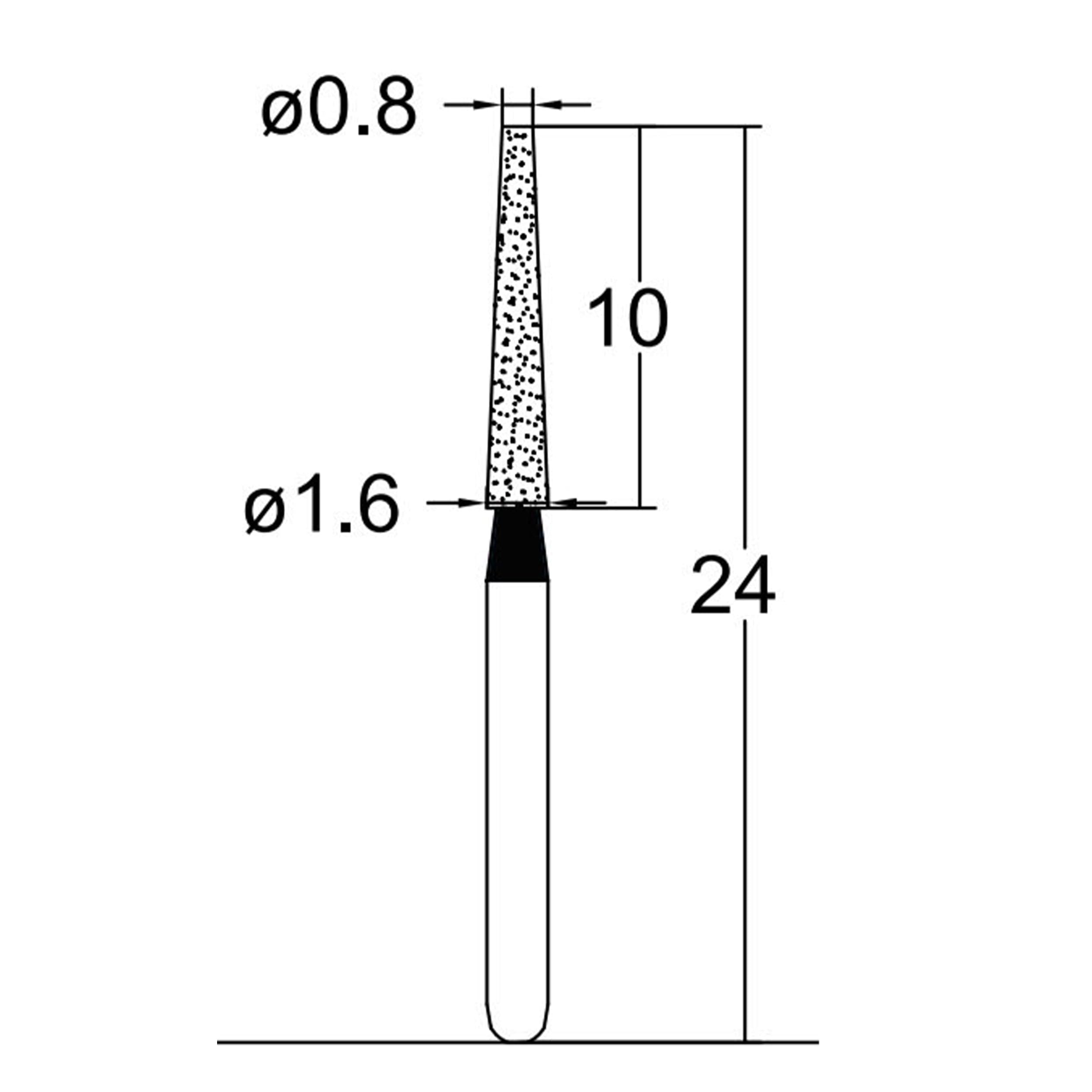 CROSSTECH Multi-Use Dental Diamond Burs B9SSC Flame 862/012C Coarse - 5 Pack
