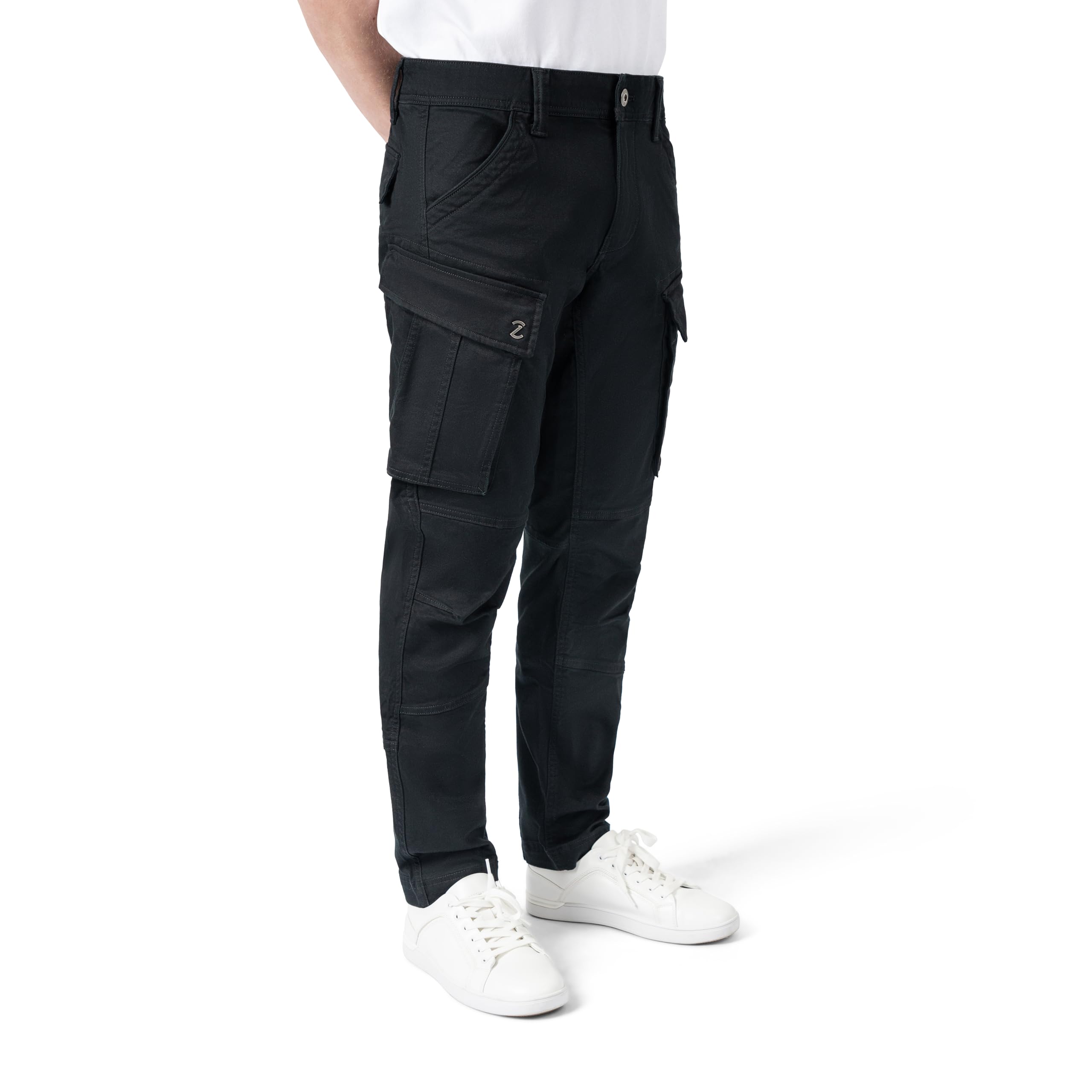 ZEHN Adaptive - Herren Cargohose aus Baumwoll-Stretch Twill, 3D Engineered Tapered Regular Fit, Robuste Verarbeitung, Praktische Cargotaschen, Freizeit- & Alltagshose