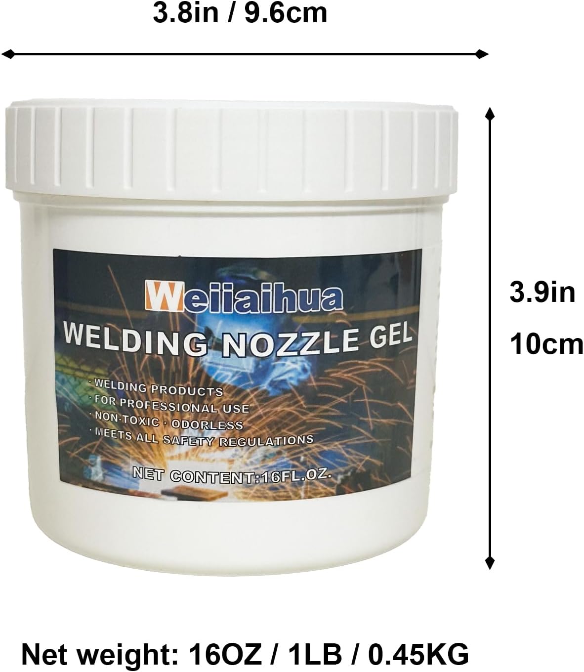 Anti-Spatter Welding Nozzle Gel for Mig Torch, 16 oz | Professional Tip Cleaner for Contact Tips, Industrial Use Only, 1 Pack