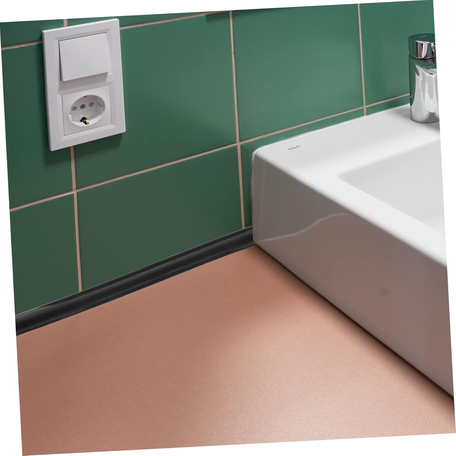 Gadpiparty Flexible Peel and Stick Trim Caulk Strip for Wall and Ceiling Edges Self-Adhesive Corner Molding Easy to Cut and Install for Cabinets and Countertops Black