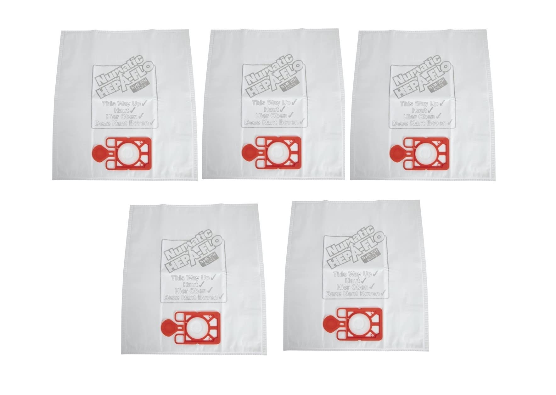 Genuine Henry Hetty James Harry Vacuum Cleaning Filter Bags - Hepa-Flo NVM-1CH Double Layer Paper Dust Bags - Compatible with Various Numatic International Hoovers