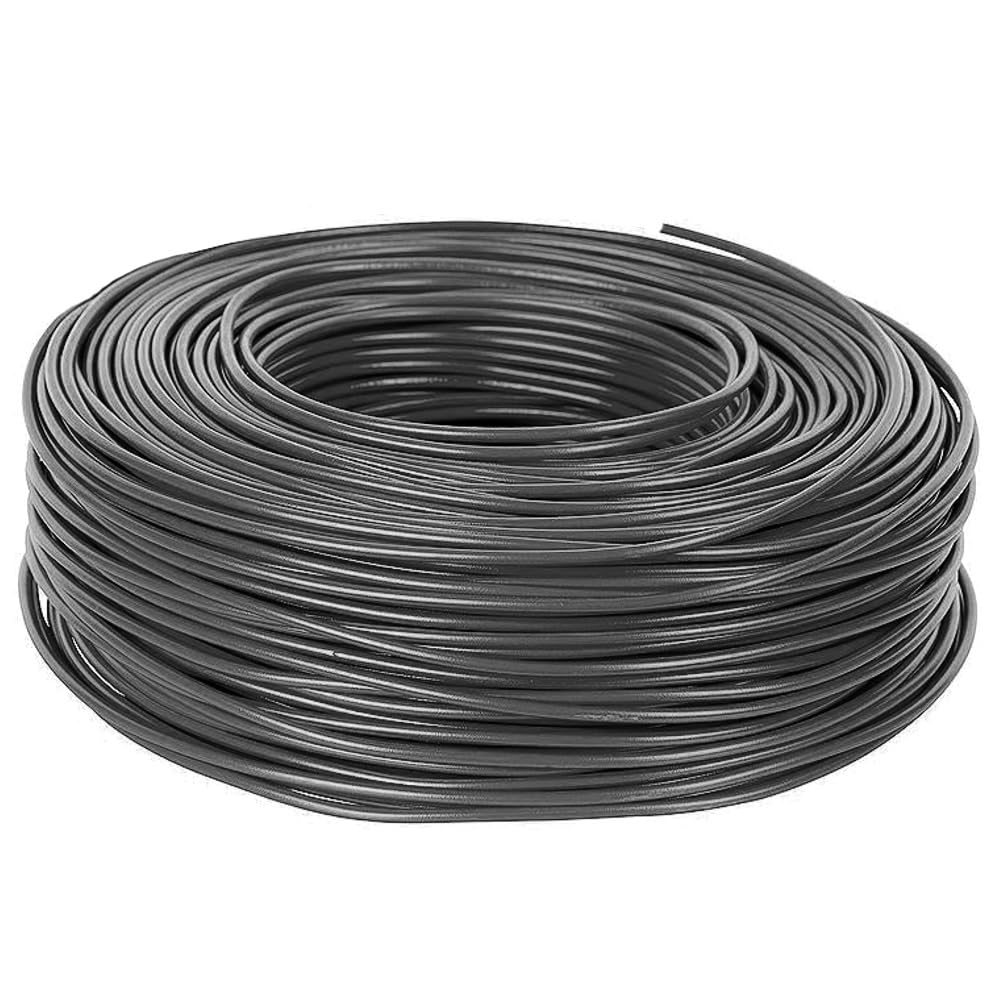 WITTKOWARE H07V-U Elektro Schaltdraht starr (PVC Einzeladerleitung), Kupfer, 1,5mm², Kabellänge 100m, Farbe Isolierung schwarz