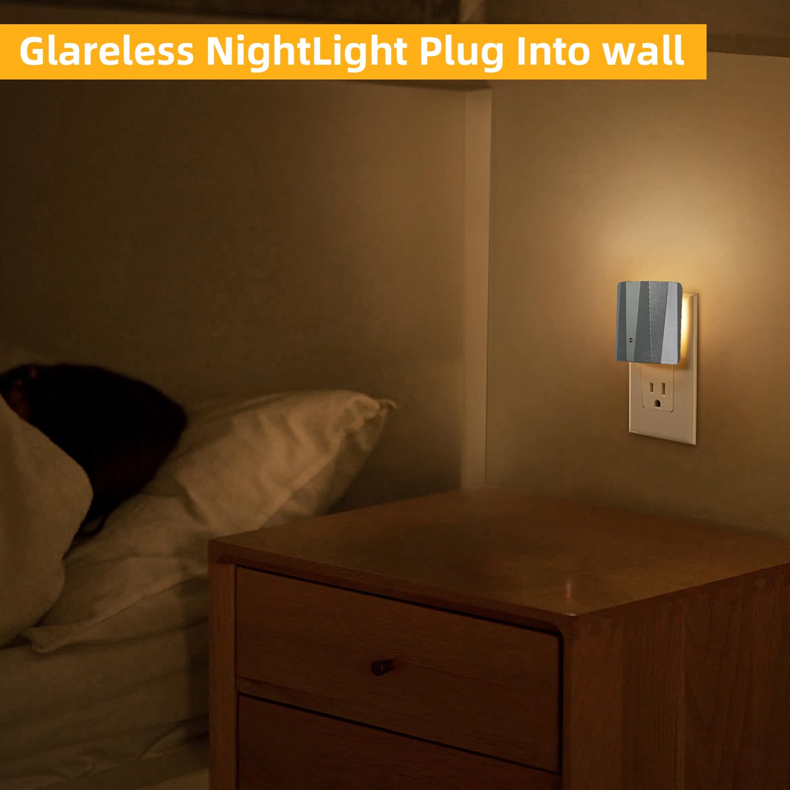 Dawnrise Plug-in-Nachtlichter für die Wand, Nachtlicht von Sonnenaufgang bis Dämmerung mit 3000 K/5 lm, dekorative Nachtlichter für Schlafzimmer, Kinderzimmer, Flur, Wohnzimmer,
