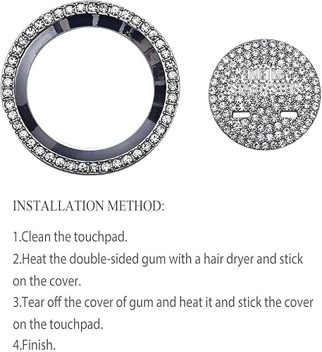 Miniatura 7 de CONGCONG Cubierta del botón del interruptor de arranque del motor con un solo clic compatible con Cadillac CT6 XT5 XTS (2 agujeros)