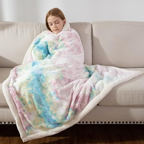 Miniatura 5 de COSUSKET Manta de vaca para niños, manta de sherpa con bordado de animales 3D, regalos para niñas y niños