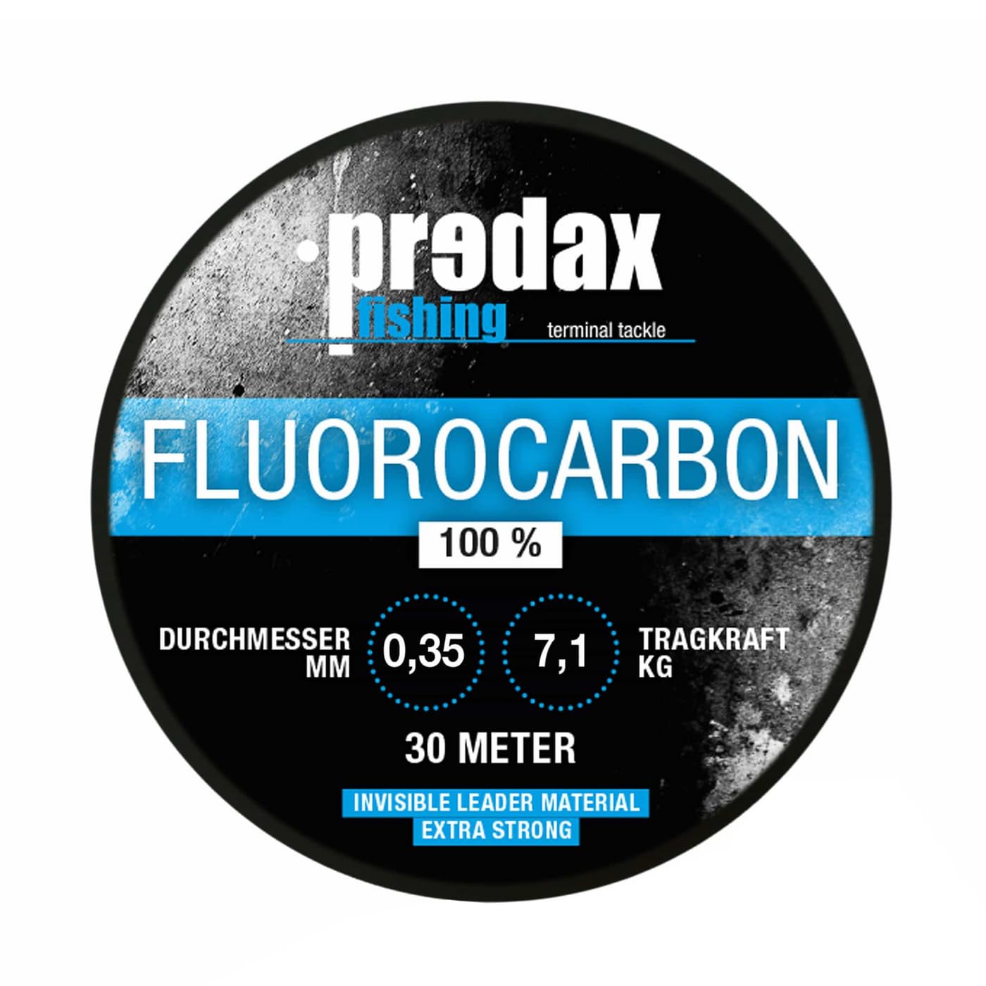 Predax Fluorocarbon - 4 Spulen a 30m (0,22, 0,25, 0,30 und 0,35mm) Angelschnur Barschangeln, Vorfachschnur, Schnur