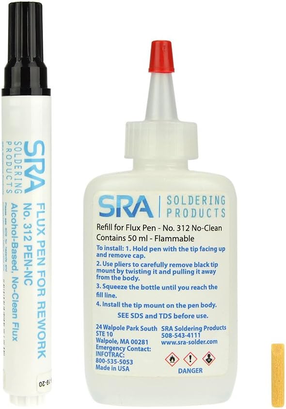 SRA #312 No-Clean Flux Pen and 5 Refills