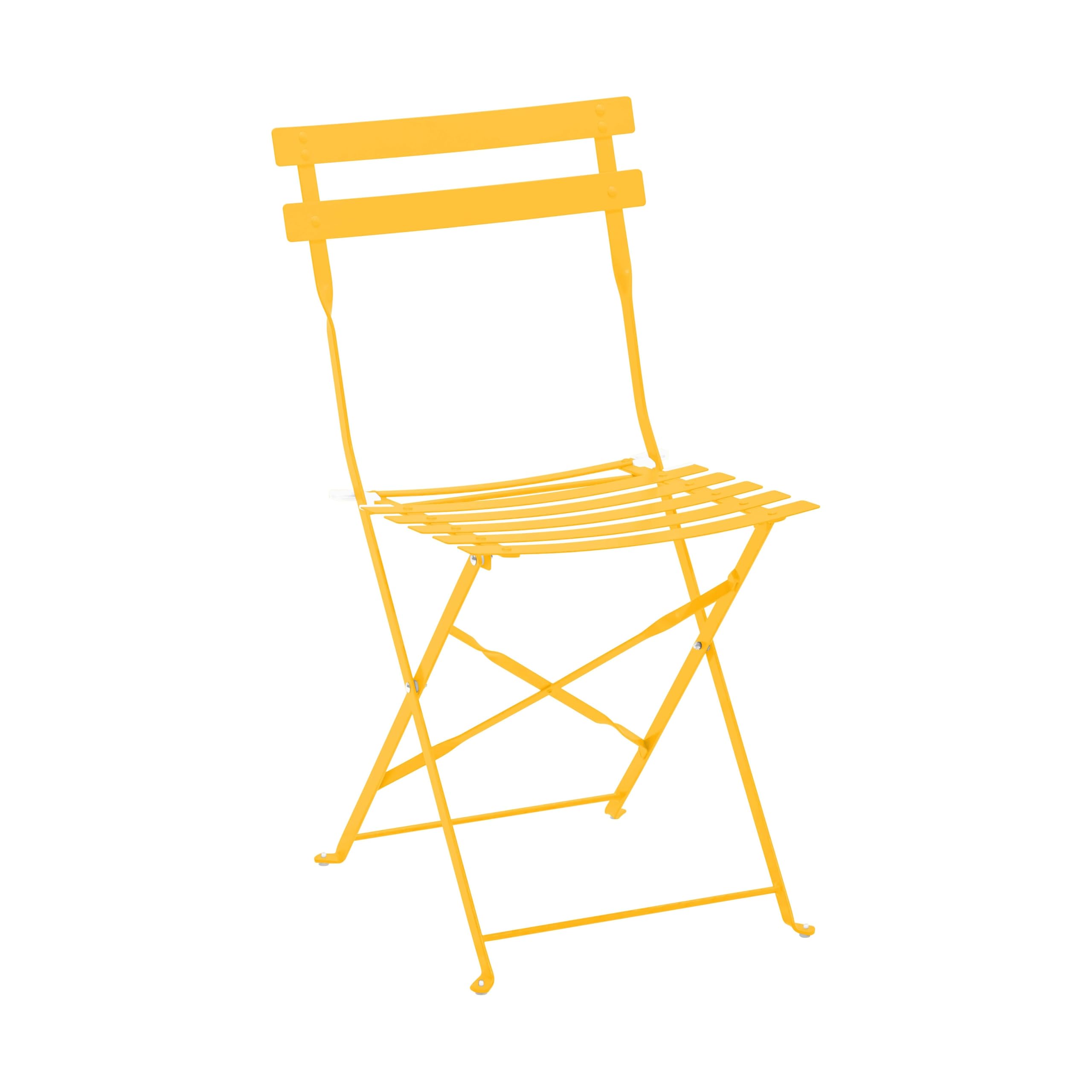 Oviala Lot de 2 chaises Pliantes en Acier Jaune