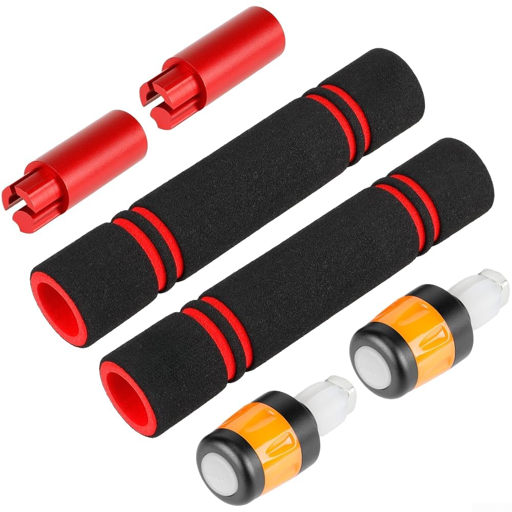 Elektroroller-Lenkerverlängerung mit LED-Licht-Set, Silikon-Griffstange, für Xiaomi für M365 Pro 2 Max G30 Essential, mehrfarbiges Nachtfahren-Zubehör, Rot (G)