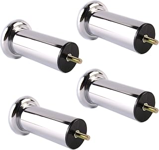 4pcs Furniture Feet Stainless Steel Metal Table Legs Round Furniture Legs Replacement Furniture Risers Couch Legs Sofa Desk Legs Bed Cabinets Risers