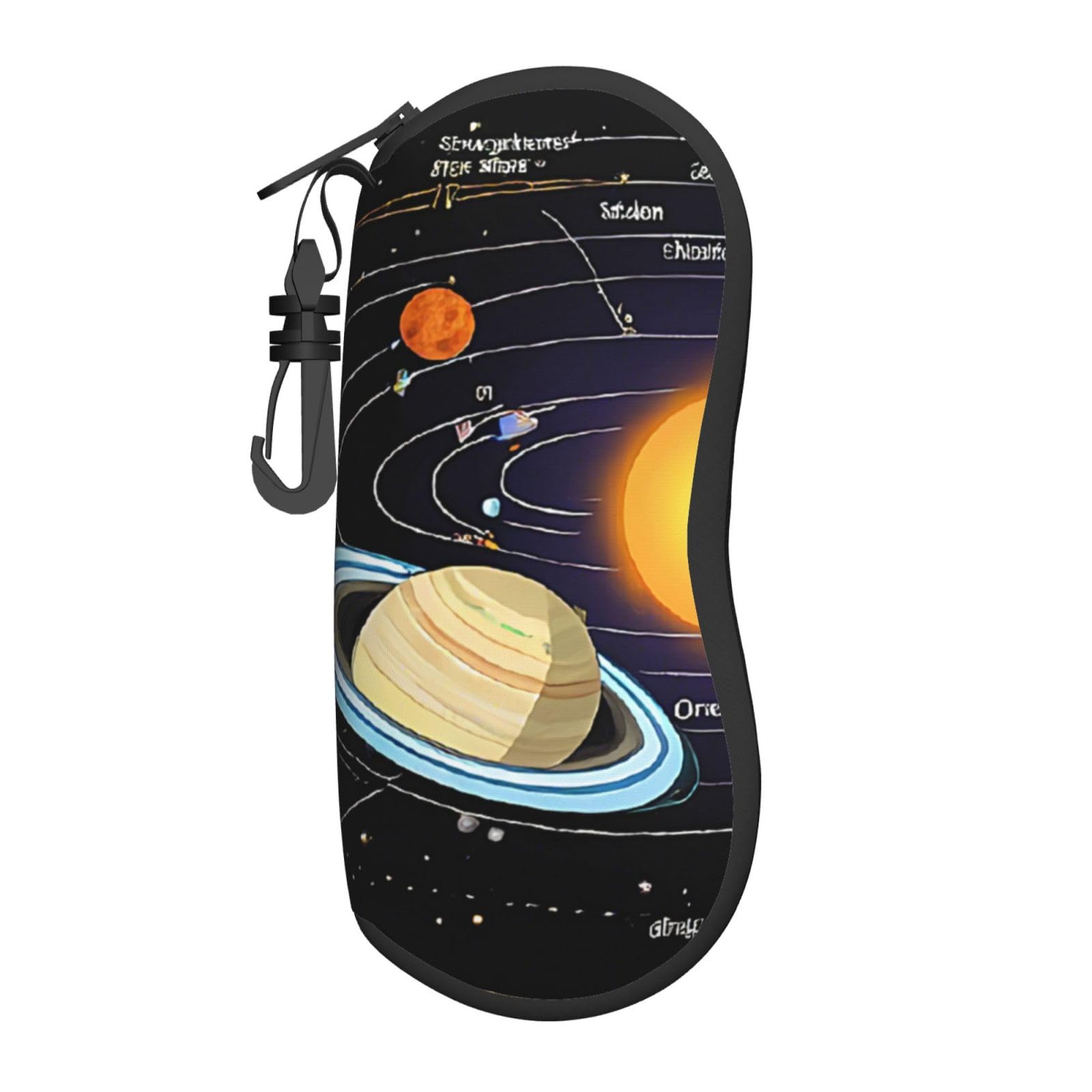 Aspoijhn Unisex Planets Stars And Milky Way Galaxy (Planets Stars And Milky Way Galaxy) Eyeglasses Case For Travel Or Carry-On Stylish Design Sunglasses Pouch For Men And Women