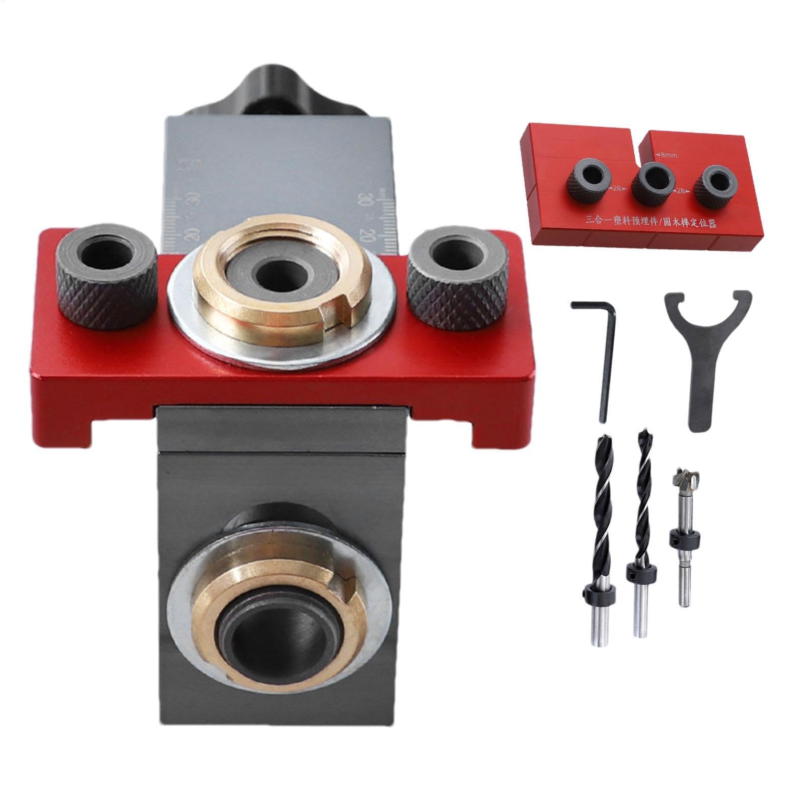 Jig de tinas para carpintería, Kit de plantilla de dowel Juego de | Guía de perforación profesional de herramientas eléctricas Jigs de accesorios para carpinterí