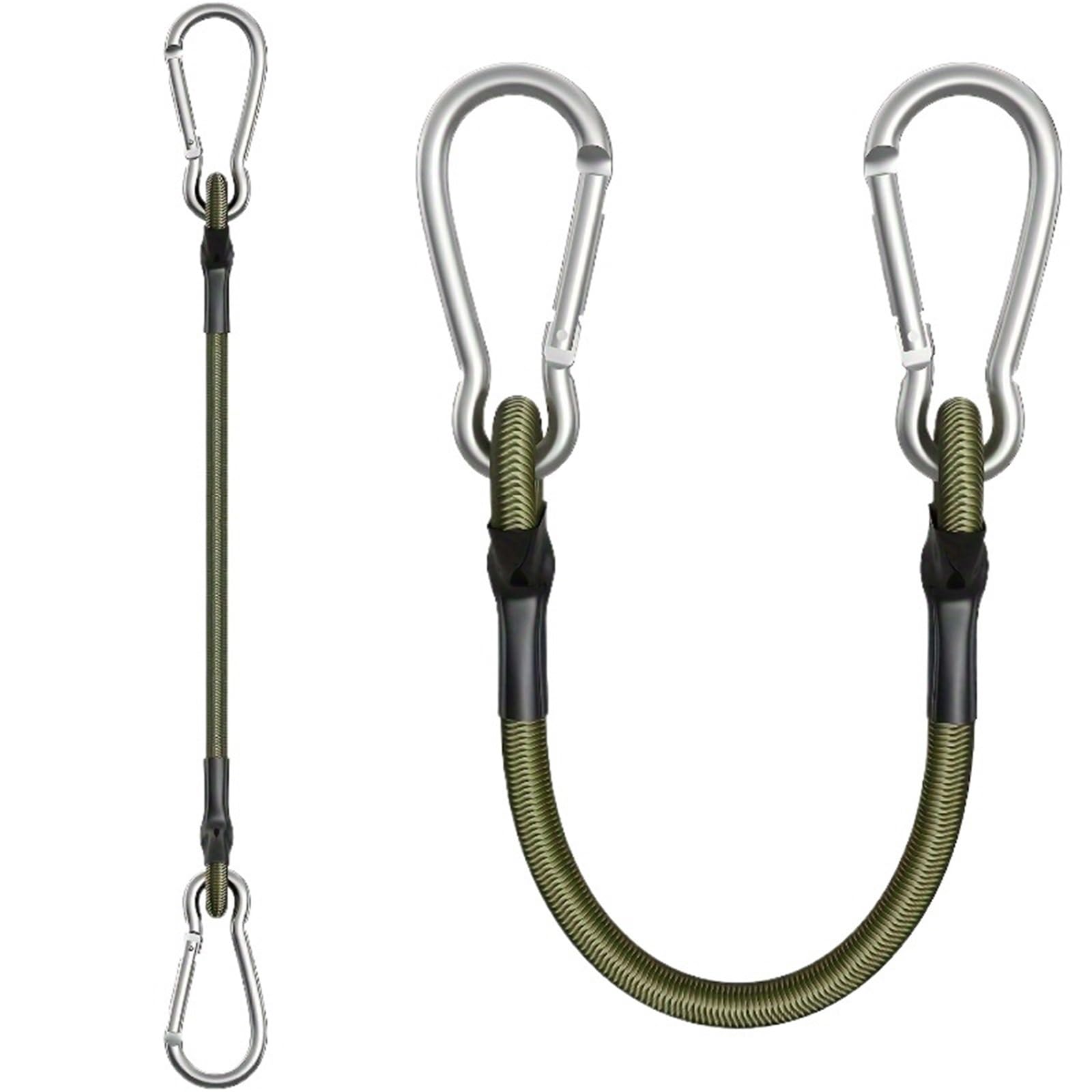 Bungee Cords With Hooks Elastic Rope With Carabiner Hooks