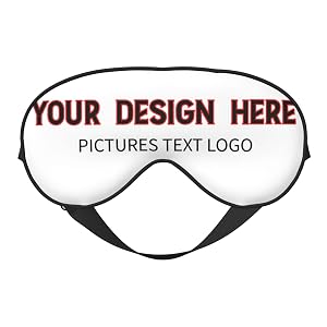 Custom Sleep Mask with Your Text Logo Picture for Men Women Personalized Masks Design Your Own Customized Eye