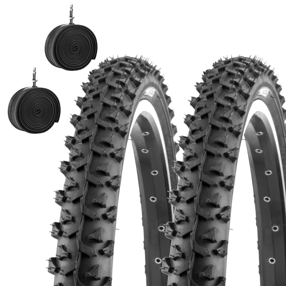 2 neumáticos 26 x 2,10 (54-559) + cámaras de aire para bicicleta de montaña MTB