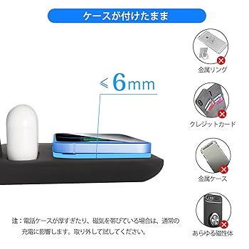 Amazon.co.jp: SUPER DREAM ワイヤレス充電器 4in1充電器 急速