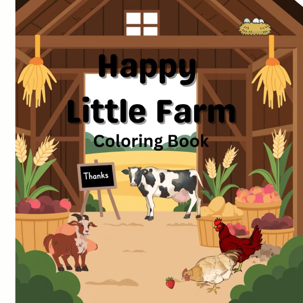 Happy Little Farm: Coloring Book
