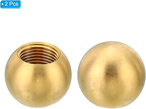 Miniatura 3 de PATIKIL Perilla de rosca M12x1 para lámpara de tapón, paquete de 2 tapas de rosca para lámpara de bola de latón para lámparas de iluminación de