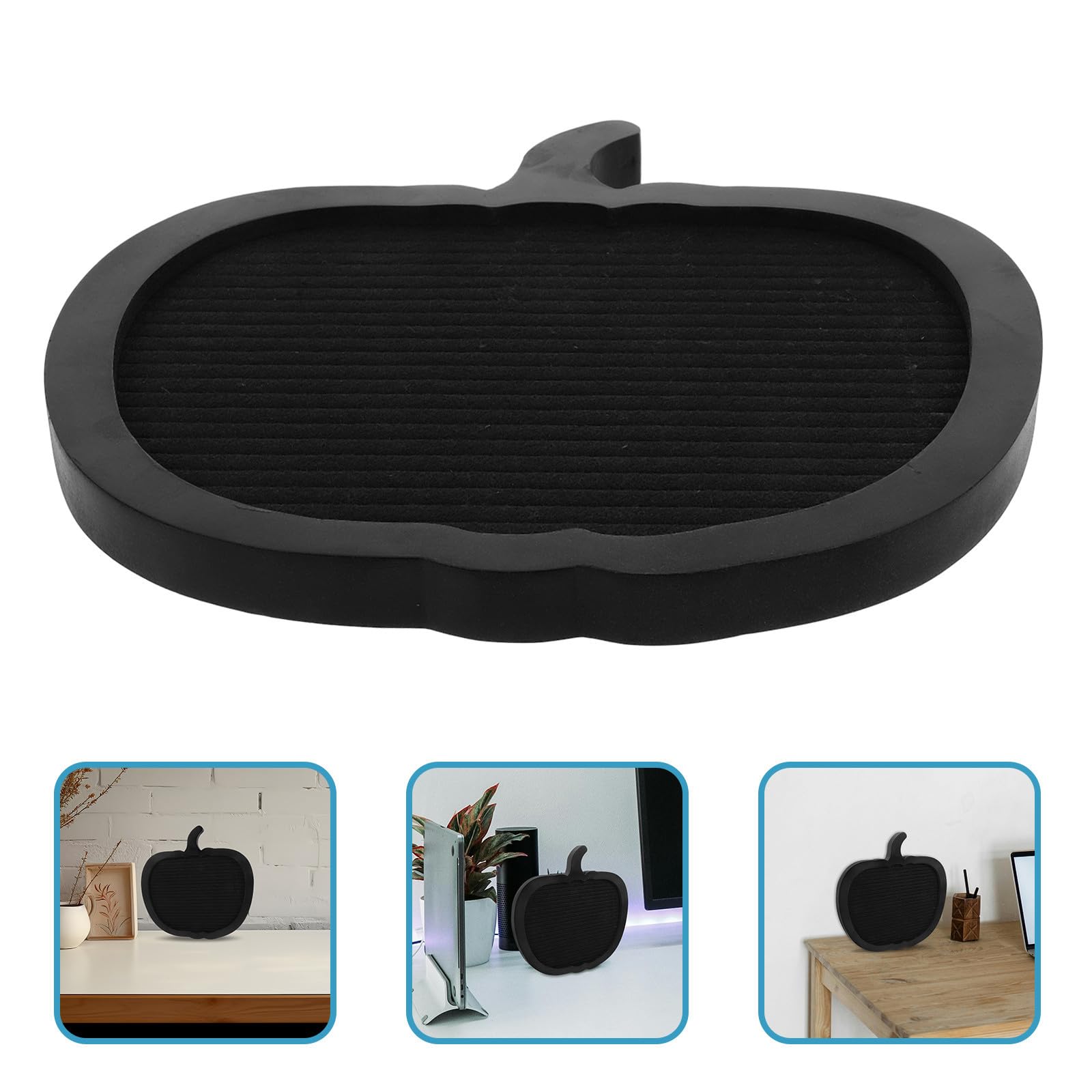SOLUSTRE 3 Stück Kürbisförmige Filztafel aus Mdf und Filz Vielseitige Ankündigungs und Memo Pinnwand für Foto Wand und Küchen Dekoration Einfach zu Montieren