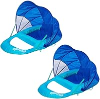 Vista 7 de SwimWays Spring Float reclinable XL, paquete de 2, color azul