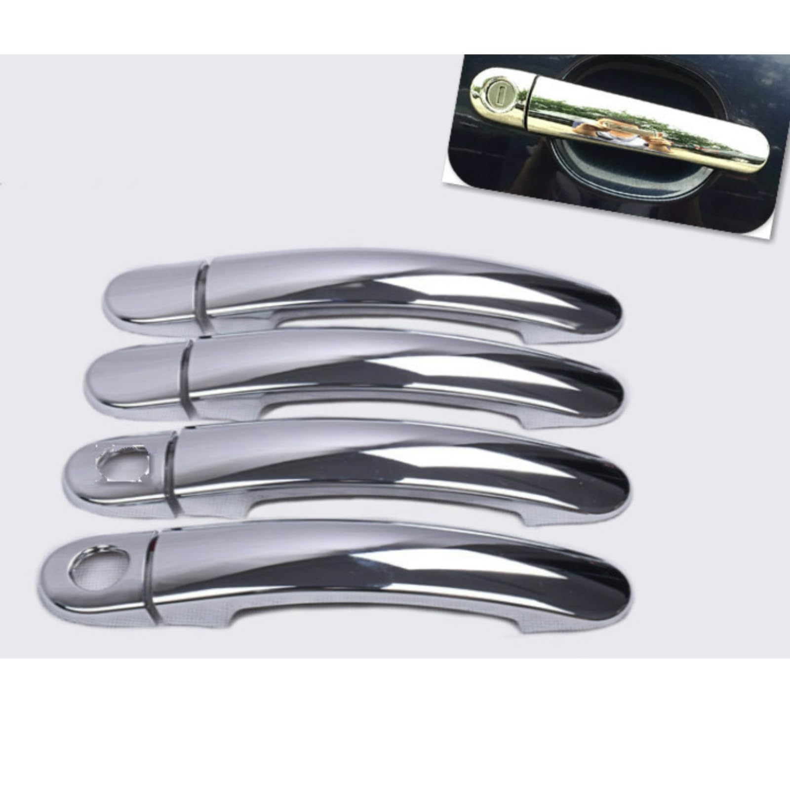 Garniture chromée de poignée pour VW Jetta 2012-2014 finition miroir