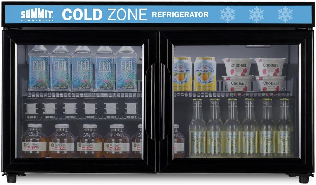 Summit Appliance 36 in. 3.2 CU. FT. Commercial Back BAR Beverage Center in Black SCR3502D